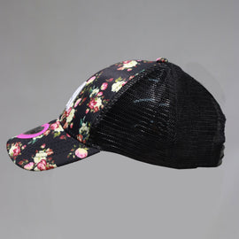 Multi Colour floral printed cap - 0