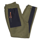 Green Knee Zip Active Pants-3
