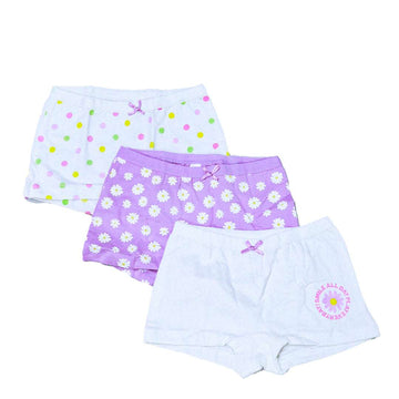 3Pc Pk  Junior Girls Assorted Printed Boxer Pack Nawao.com