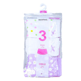 3Pc Pk  Junior Girls Assorted Printed Boxer Pack Nawao.com