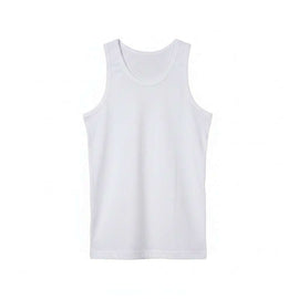 3Pc Pk  Senior Boys Solid White Basic Vest Pack 1X1 Rib 160Gsm Assorted Nawao.com
