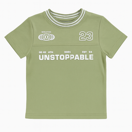 Assorted  Paneled Short Sleeve T Shirt - 0