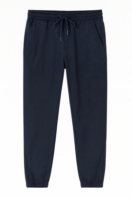 Navy Twill Jogger - 0