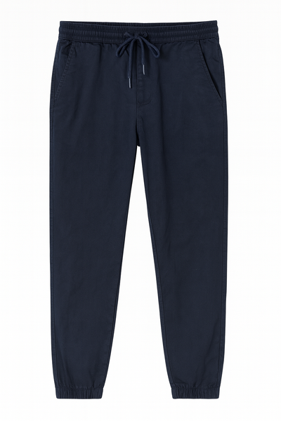 Navy Twill Jogger - 0