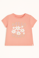 Coral Placement Print Short Sleeves Tee Orange-2