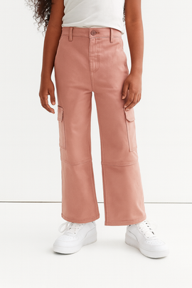 Dusty Pink Cargo Pocket Pants Pale Pink