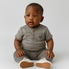 Sage Henley Jaquard Tshirt