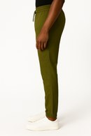 Olive Green Grament Dyed Jogger Dark Green-3