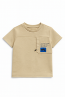 Beige Soft Feel Loose Fit T Shirt-3