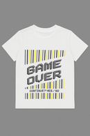 Boys Junior 2 Pcs Grey Shirt With T Shirt-3