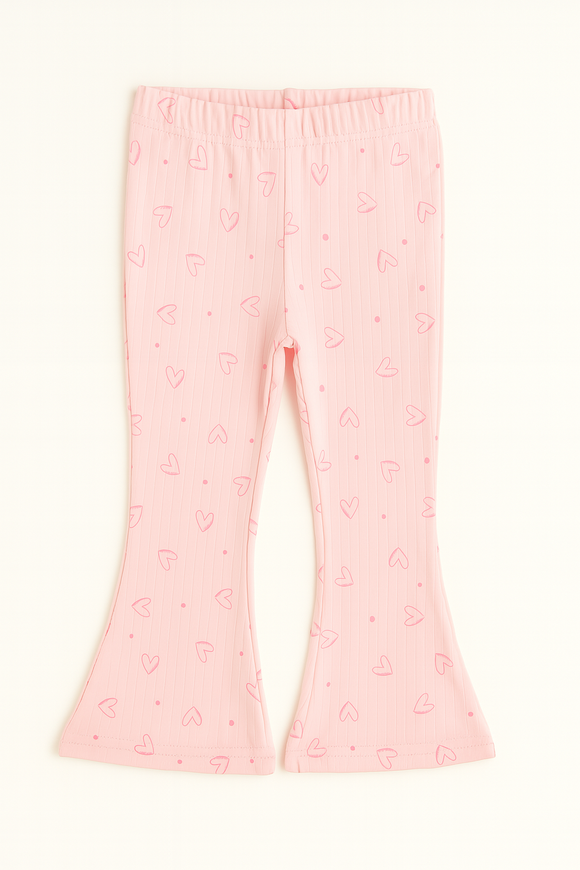 Oink Aaop Rib Leggings Pale Pink