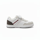 White Material Block Sneakers White S25-1
