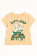 Orange  Placement Print With Sequins Boxy-2