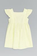 Yellow Schiffli Dress-2