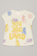 Ivory All Over Print Short Sleeves Tee Ivory-2