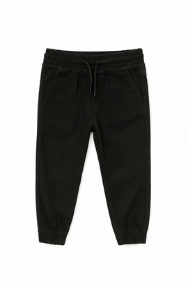 Black Twill Jogger - 0