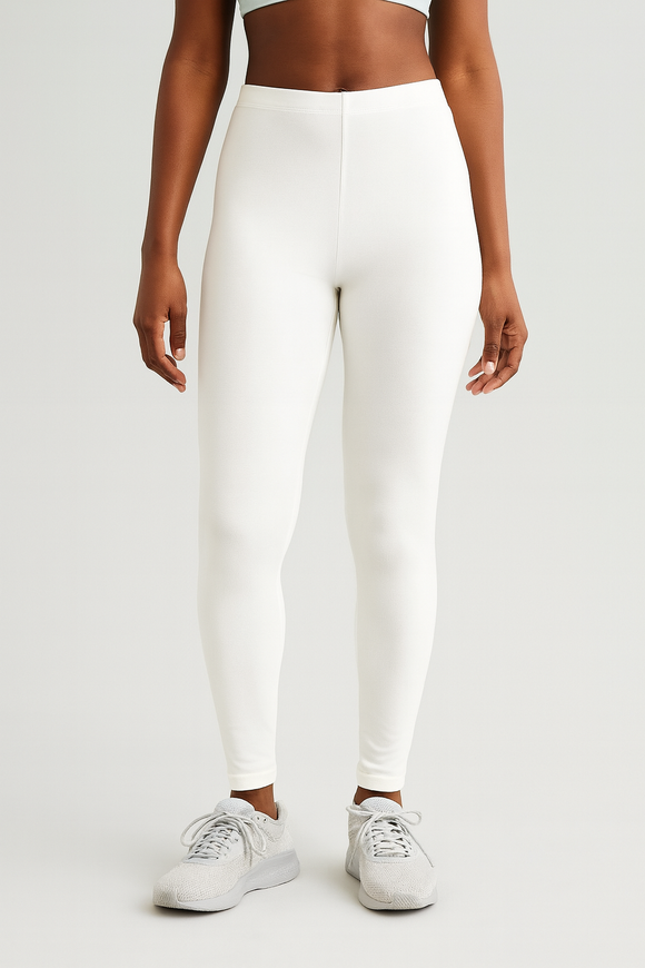 White Cropped Legging