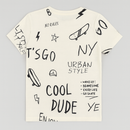 Cream Skater Allover Print Tee Cream-3