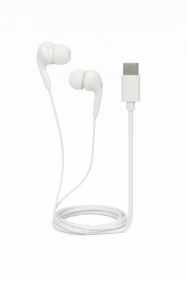 White Type C Wired Earphone - 0