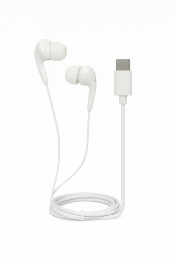White Type C Wired Earphone - 0