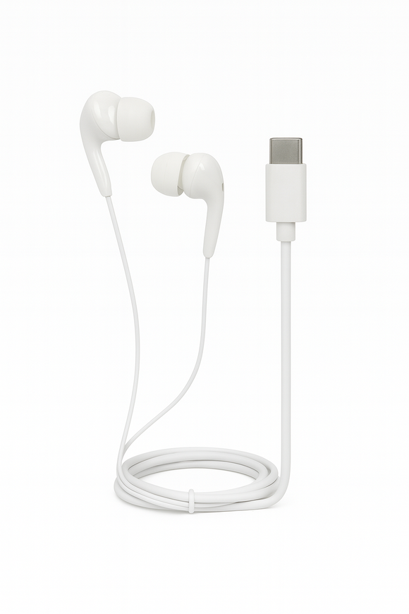 White Type C Wired Earphone