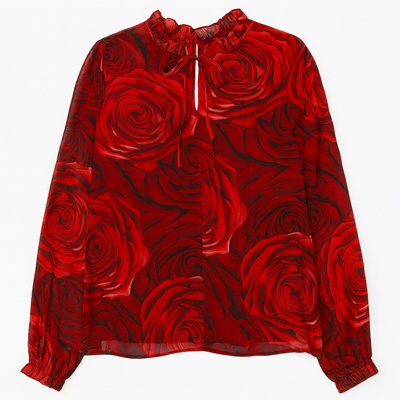 ROSE FLORAL BLOUSE ASSORTED