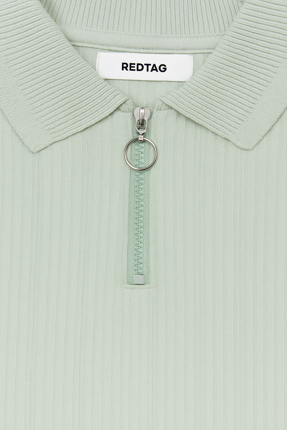 Junior Boys Lt Blue Polo T Shirt W  Zipper Blue