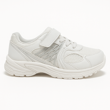 White Rubber Overlayed Trainer