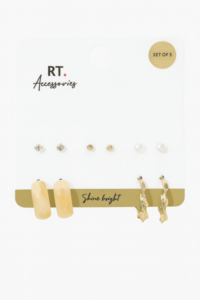 5 Pc Earring Set Nawao.com