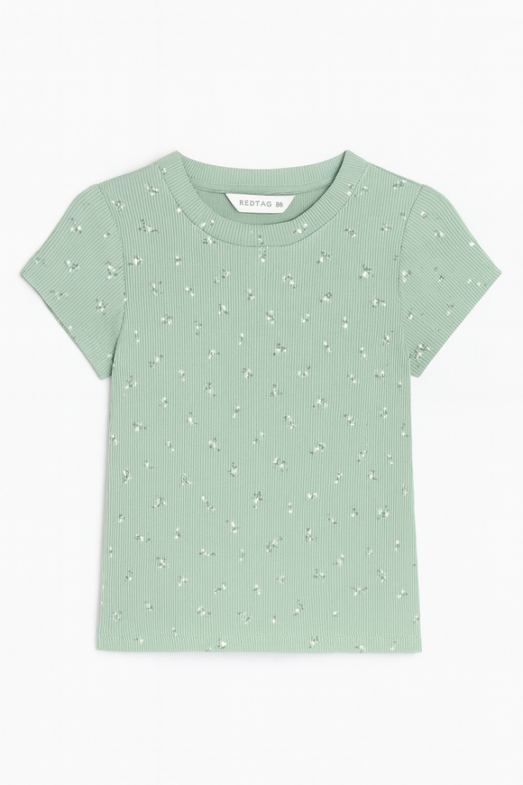 Sage Aop Rib T Shirt