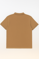 Solid Polo Shirt Brown-3