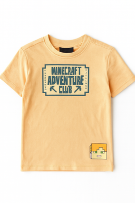 Boys Junior Minecraft Coral T Shirt Orange - 0