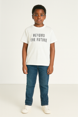 White Back Tape Tee White