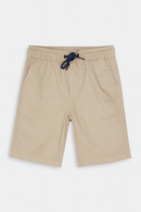 Beige Pullon Shorts-2