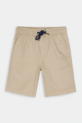 Beige Pullon Shorts - 0