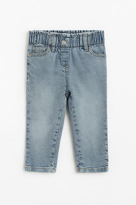 Blue Paperbag Waist Band Jeans Blue - 0