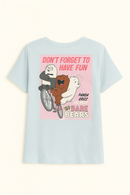 Blue We Bare Bears Printed T Shirt Blue-1