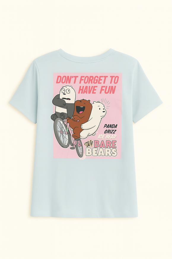 Blue We Bare Bears Printed T Shirt Blue