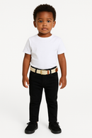 Black Belted 5 Pocket Jeans-1