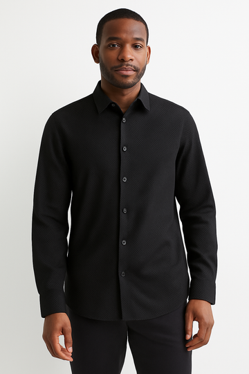 Black Stand Up Pack Shirt