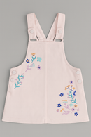 Light Pink Twill Dress With Knit Tshirt-2