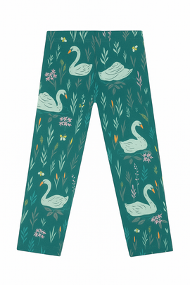 Olive All Over Print Leggings Green - 0