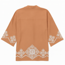 SANDSTONE EMBROIDERED FRONT OPEN KIMINO  ORANGE-3