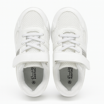 White Rubber Overlayed Trainer - 0