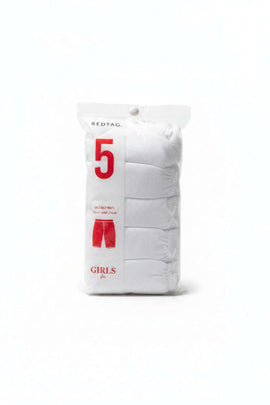 5Pc Pk  Junior Gilrs Solid White Basic Half Pant Assorted Nawao.com