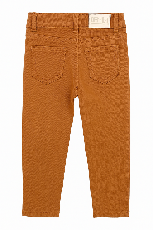 Rust Grey 5 Pocket Coloured Denim Orange