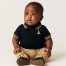 Black Pique Tipping Polo-1