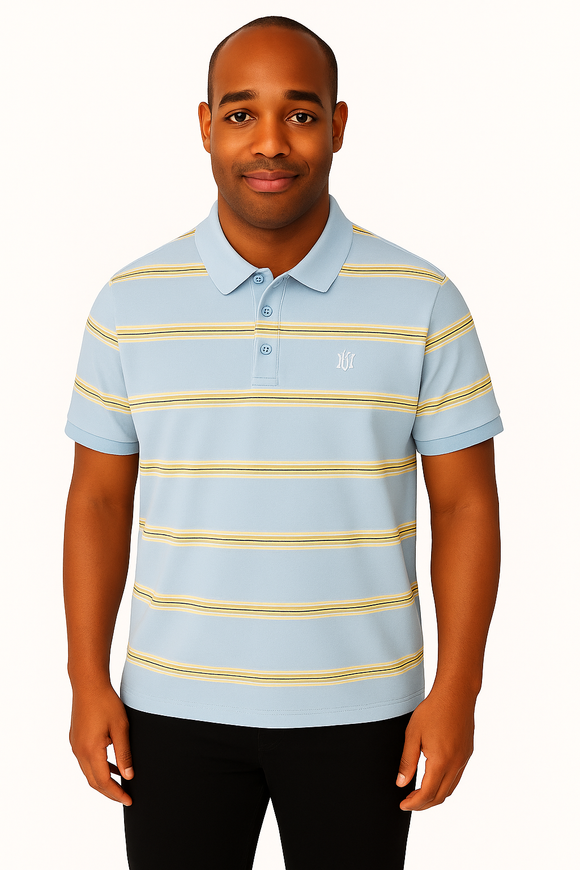 Feeder Stripe Pique Polo Assorted Small