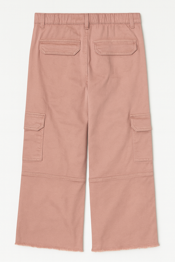 Dusty Pink Cargo Pocket Pants Pale Pink
