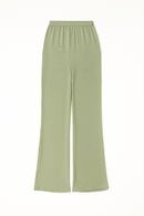 Mustered Wide Leg Elasticated Trousers-2